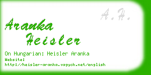 aranka heisler business card